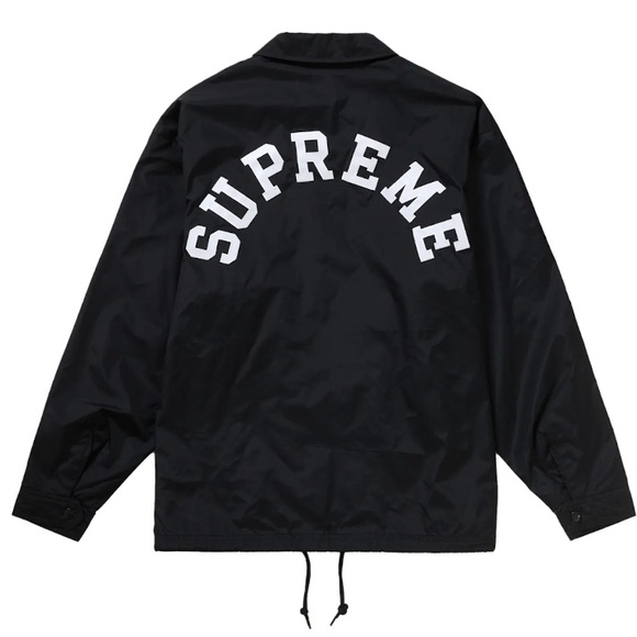 NWT SS24 SUPREME NEW YORK x CHAMPION COLLABORATION BLACK COACHES JACKET MENS L - Picture 1 of 7
